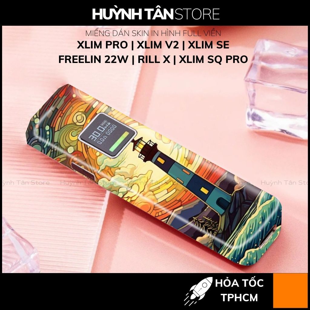 Miếng dán skin xlim pro x lim sq pro x-lim v2 xlim se rill x feelin in hình full viền SKD W13 phụ kiện huỳnh tân store