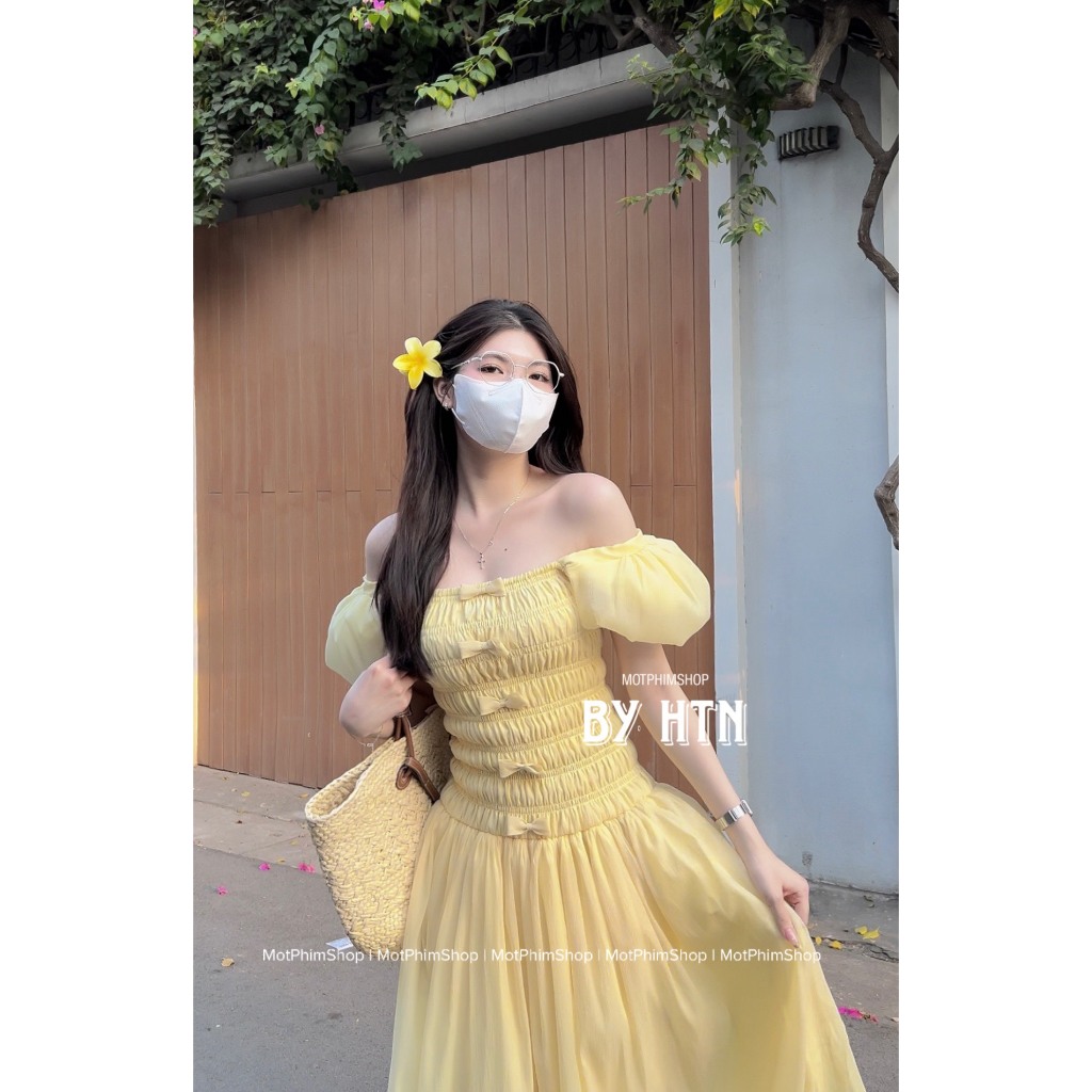 Đầm Maxi Nhúng Nơ Xòe, SUNNY DRESS