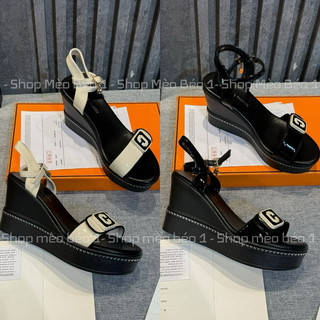 Sandal quai ngang tag C đế xuồng cao fullbox hàng quảng châu cao cấp