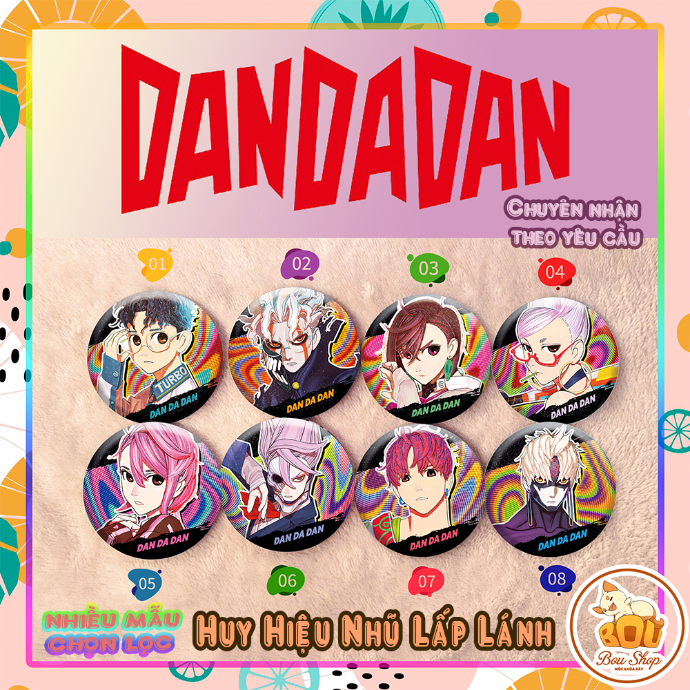 Huy hiệu nhũ lấp lánh Dandadan Manga Anime Pin Goods Theo yêu cầu