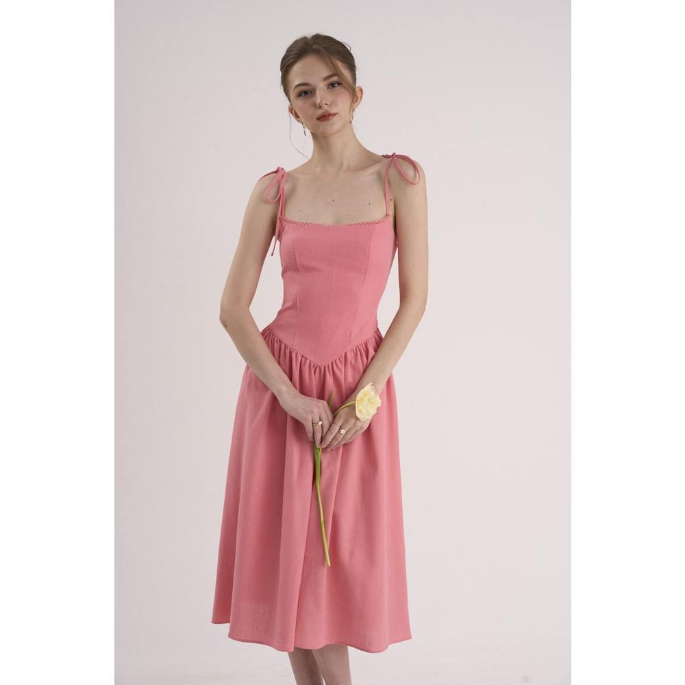 Đầm 2 Dây Kiểu Nữ MARC FASHION Thắt Nơ Vai - FAQH012424