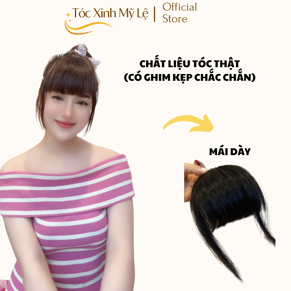 Mái Giả Bằng Tóc Thật 100% Dệt Tay - Tóc Mái Giả Thưa, Tóc Thật, Tóc Đẹp Hàn Quốc, Tóc Xinh Mỹ Lệ