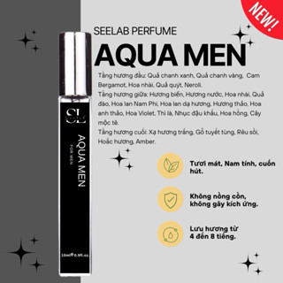  Nước hoa nam Aqua Men MỚI 10ml - Tươi mát Sảng khoái Cuốn hút - Seelab 