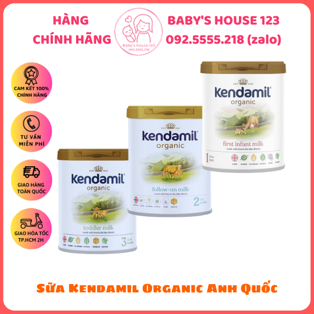 Sữa Kendamil Organic Số 1, 2 ,3 - Hộp 800g