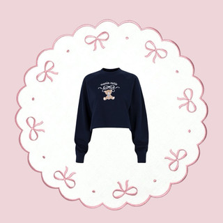 Teddy long sleeve top áo tay dài thêu gấu Mania Cutie