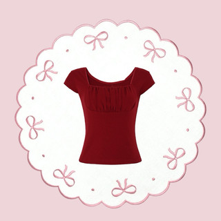 Mania cutie | Quadlings top áo thun ôm nhún ngực buộc cổ tay con y2k fairycore coquette vintage