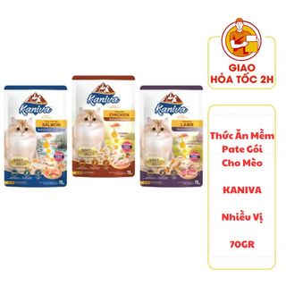 (CÓ QUÀ TẶNG) Thức Ăn Mềm Pate KANIVA Vitamin Ball Cho Mèo - Dạng Thạch Mềm 70gr - Nhiều Vị