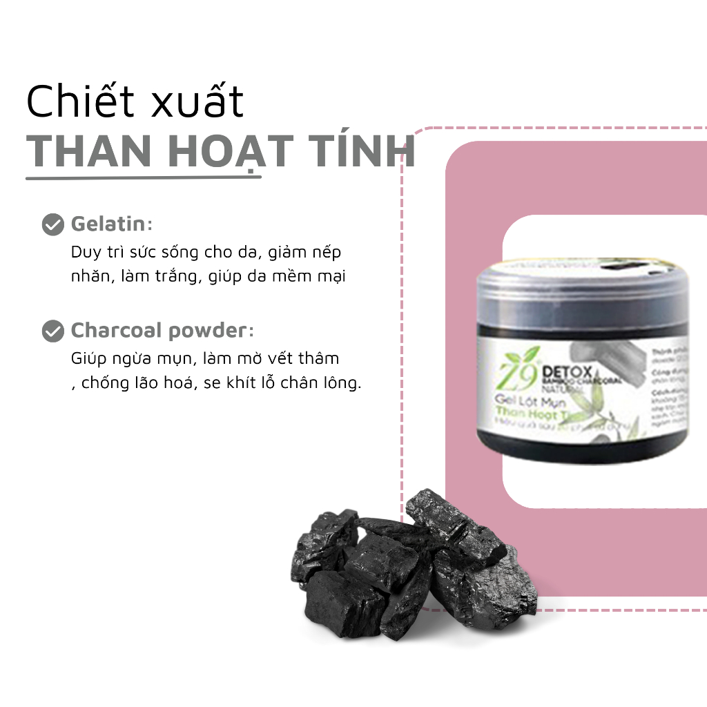 Gel Lột Mụn Than Z9 Sạch Mụn Thải Độc Chì Sáng Da Mịn Màng (35g,60g,200g )