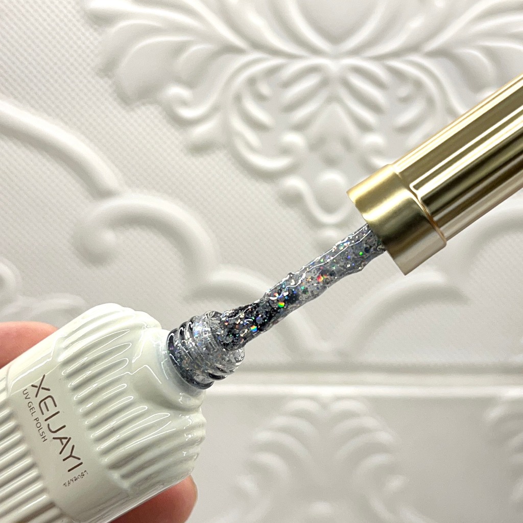 Sơn gel nhũ hạt to vàng bạc chai nắp nhọn