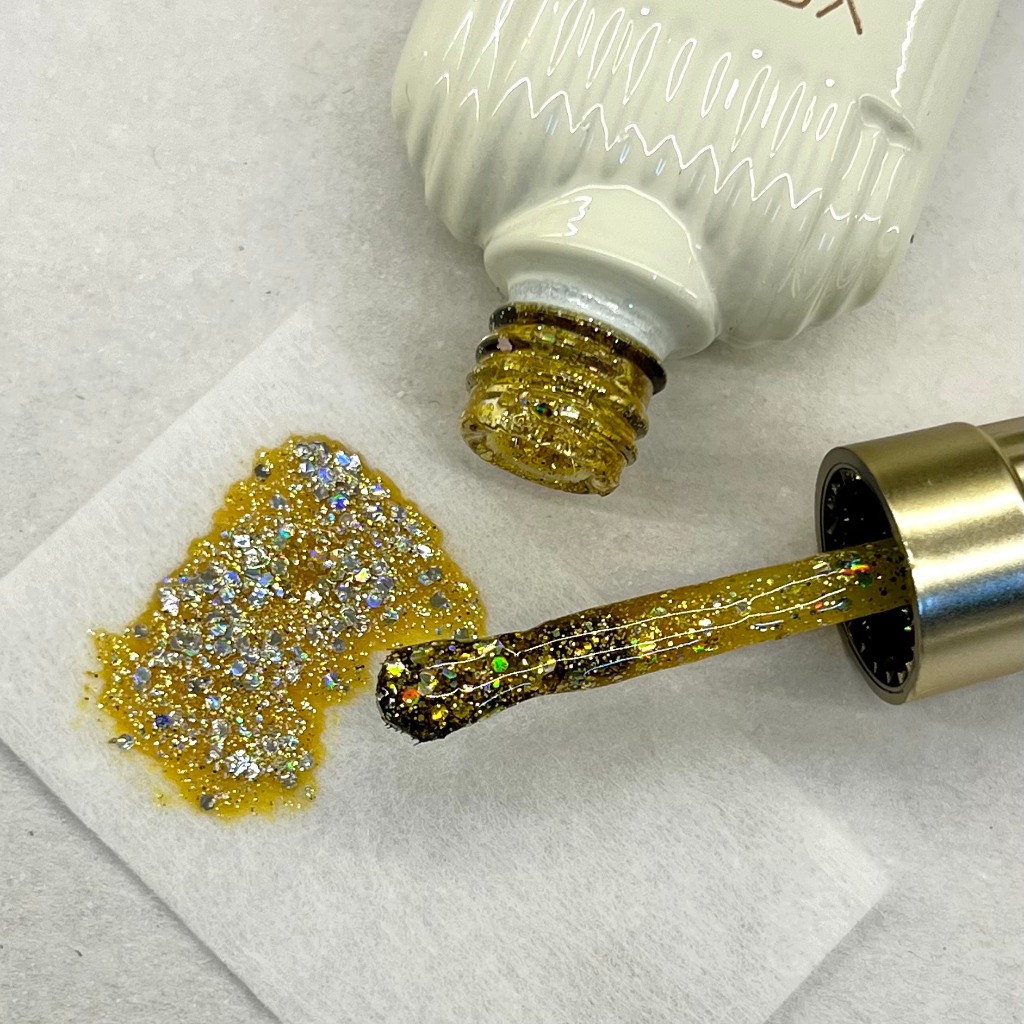 Sơn gel nhũ hạt to vàng bạc chai nắp nhọn