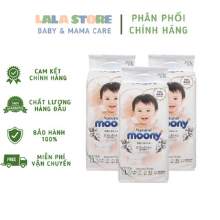 Moony Natural - Moony Xanh nội địa chính hãng - Bỉm Moony dán/quần đủ zize NB63/S58/M48/L36/XL32