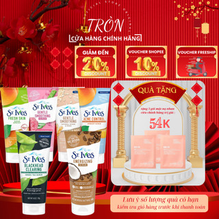 Sữa rửa mặt tẩy tế bào chết dừa & cafe st.ives energizing coconut & coffee scrub 170g usa -