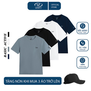 Áo thun thể thao nam nữ chính hãng Winity thun lạnh cổ tròn ngắn tay vải thoáng mát co giãn nhiều màu phiên bản Infinity