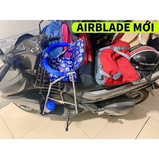 Ghế ngồi xe máy cho bé Airblade mới 2014 đến 2024, ghế ngồi xe tay ga có vòng an toàn , ghế ga xếp sắt có vòng xếp gọn
