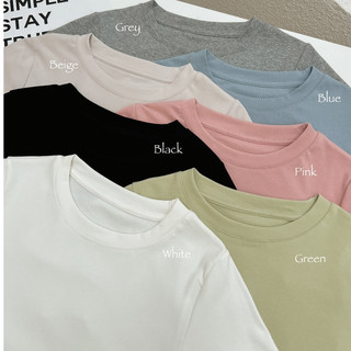 Áo phông nữ trơn chất cotton khô mát thấm mồ hôi, Áo thun nữ basic 7 màu vải mềm mịn chất lì hàng đẹp a01249830 By Germe