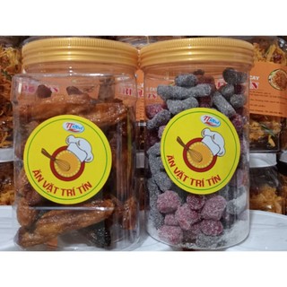 500g chuối sấy dẻo, 500g mứt dâu