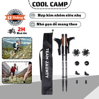 Gậy Leo Núi Chính Hãng Team Jaunty Cao Cấp, Gậy Chống Trượt Dùng Làm Gậy Chống Cho Đi Bộ, Trekking