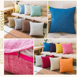 Vỏ Gối Vuông Trang Trí Sofa, Decor Phòng Khách, Gối Tựa Đầu Giường Trơn Màu Đơn Giản Tinh Tế (Chỉ Vỏ)