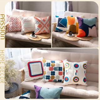Vỏ Gối Tựa Lưng Sofa Canvas Dệt Nổi Họa Tiết Đặc Sắc Phong Cách Bắc Âu Sang Trọng Cao Cấp