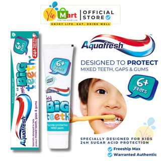 Kem Đánh Răng Trẻ Em Aquafresh Big Teeth cho trẻ từ 6 tuổi - Toothpaste for Kids Fresh Mint 50ml