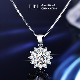 Vòng cổ thời trang Bạc Ý đính Kim Cương cao cấp - Dây chuyền thời trang trắng sáng | VC19 JULI