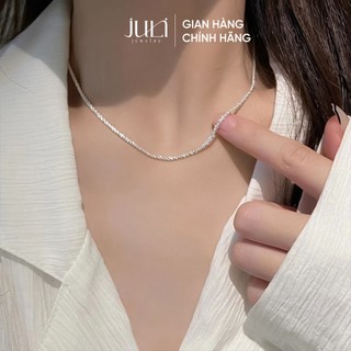 Dây chuyền Bạc Ý cao cấp, dây xù trắng sáng lấp lánh  | Phụ kiện thời trang Châu Âu | VC18 JULI
