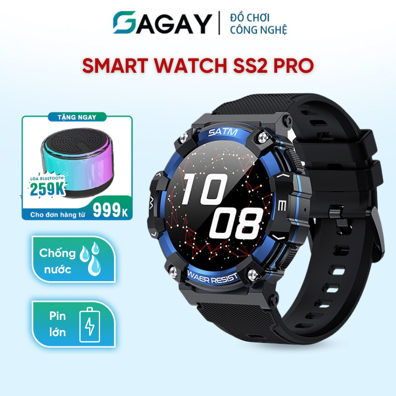 Smart watch G-SS2 Pro chống nước, nghe gọi lướt web, đồng hồ thể thao đo nhịp tim, phân tích giấc ngủ GAGAY