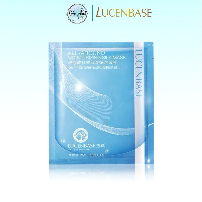 Miếng lẻ mặt nạ lụa cấp ẩm và dưỡng trắng da Lucenbase