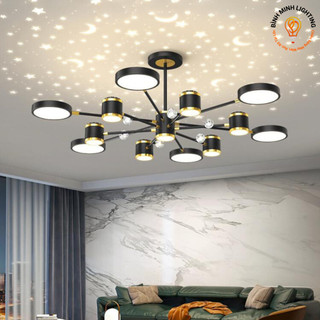 Đèn chùm, đèn thả trần 12 tay hiện đại trang trí decor phòng khách, phòng ngủ