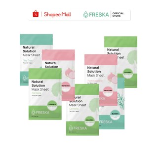  Combo 7 Miếng Mặt Nạ Giấy Freska Natural Solution Mask Sheet 25ml (Giao ngẫu nhiên)