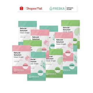 Combo 10 Miếng Mặt Nạ Giấy Freska Natural Solution Mask Sheet 25ml (3 Centella + 3 Pomegranate + 4 Tea Tree)