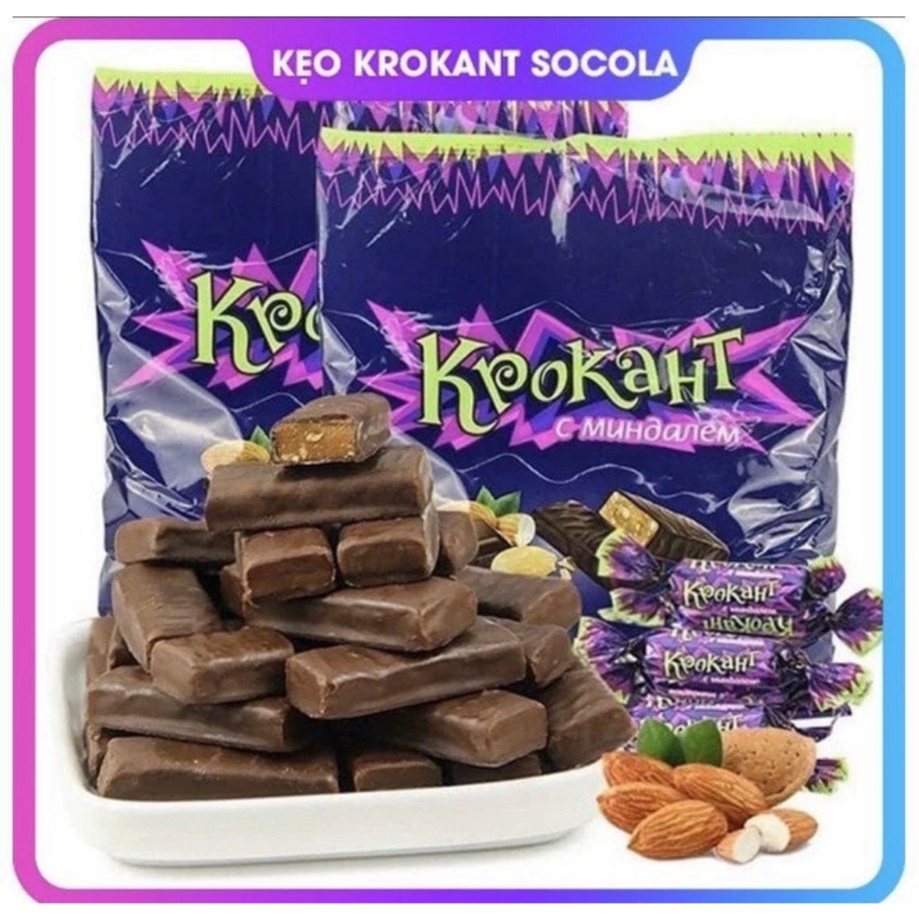 Kẹo Tím Nga Socola Hạnh Nhân Kpokaht 500G Siêu Ngon Chính Hãng Kẹo Ăn Vặt Kẹo Màu Tím Kiểu Nga Kẹo Nổi Tiếng Trên Mạng