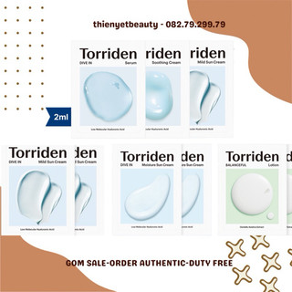 2ML - Mẫu dùng thử TORRI - Sample serum dưỡng da, kem chống nắng