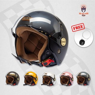 [TẶNG KHÓA] MŨ BẢO HIỂM 3/4 BULLDOG POM - CHÍNH HÃNG CAO CẤP BẢO HÀNH 24 THÁNG