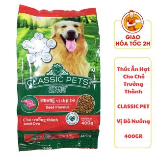(CÓ QUÀ TẶNG) Thức Ăn Hạt CLASSIC PETS Cho Chó Trưởng Thành - Vị Thịt Bò - 400gr - 2kg