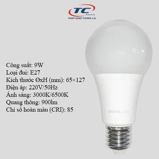 Bóng led bulb 9W Duhal