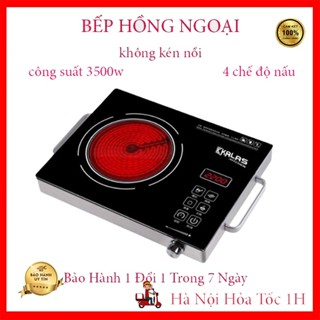 Bếp hồng ngoại cảm ứng cao cấp - Cảm ứng có đèn LED, mặt kính cường lực 3500W - Bảo Hành 24 Tháng