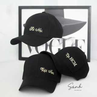 Mũ lưỡi trai thêu việt nam và 63 tỉnh thành chất kaki form unisex nam nữ_sanhfashion