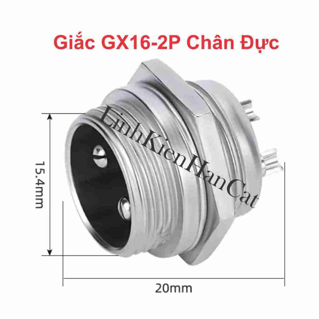 Giắc GX16-2P Chân Đực