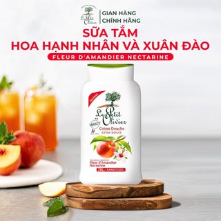Sữa tắm Le Petit Olivier chiết xuất Hoa Hạnh Nhân và Xuân Đào giúp cấp ẩm và dưỡng trắng da 250ml