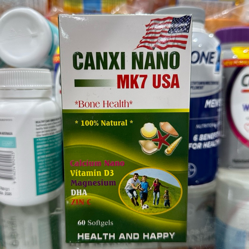 Viên uống CANXI NANO MK7 USA bổ sung canxi cho cơ thể