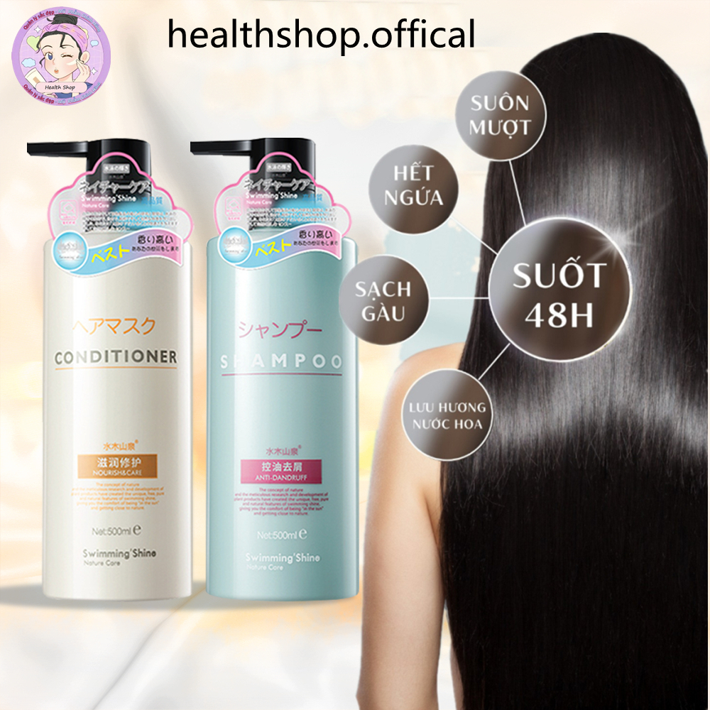 Combo Dầu Gội, dầu gội chống gàu,phục hồi tóc,Dầu Xả Ngăn Ngừa Gàu Kết Hợp Hương Nước Hoa Pháp 500ml