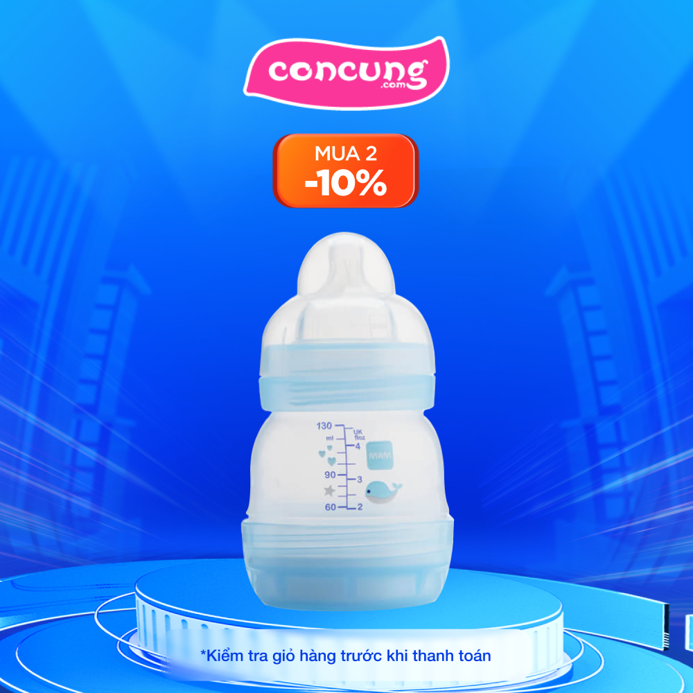 Bình sữa Mam Easy Start Anticolic 130ml - Xanh dương