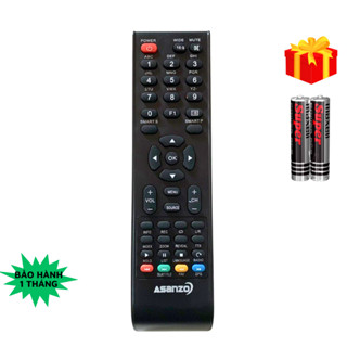  Remote điều khiển tivi ASANZO Mã 08 điều khiển TV Asanzo LCD-LED - Tặng kèm pin 