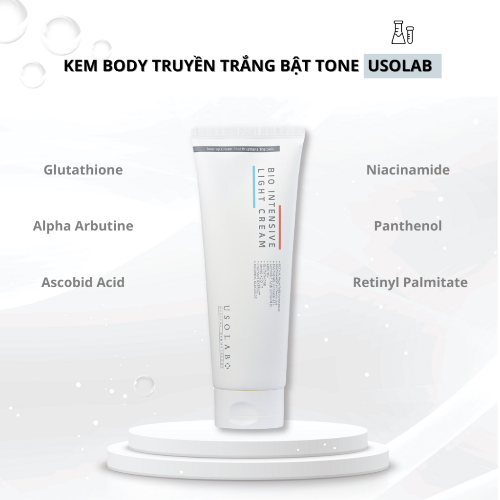  Kem dưỡng body truyền trắng Usolab cảm kết bật Tone sau 2 tuần sử dụng