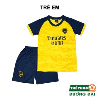 Quần Áo Bóng Đá Trẻ Em, Đồ Đá Banh Cho Bé Arsenal Vàng Thun Lạnh Cao Cấp Thể Thao Đương Đại