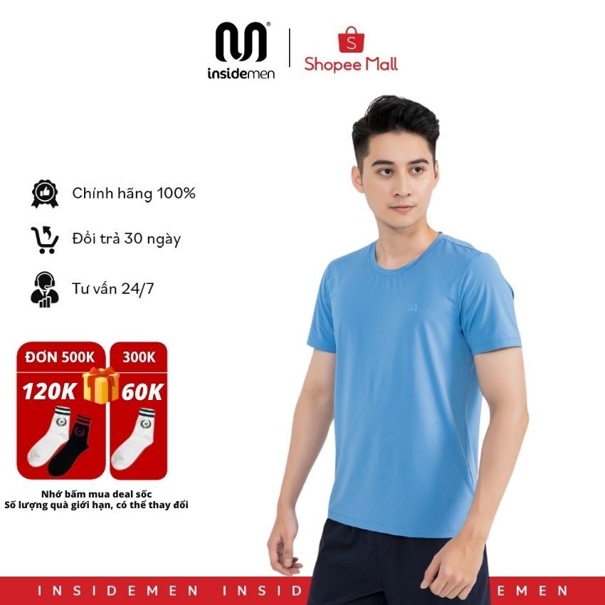 Áo thun nam trơn cổ tròn cotton lạnh INSIDEMEN form suông unisex basic 3 màu co giãn 4 chiều ITSR03