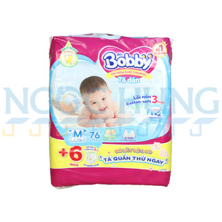 Tã dán Bobby size M 76 miếng