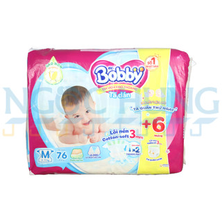 Tã dán Bobby size M 76 miếng