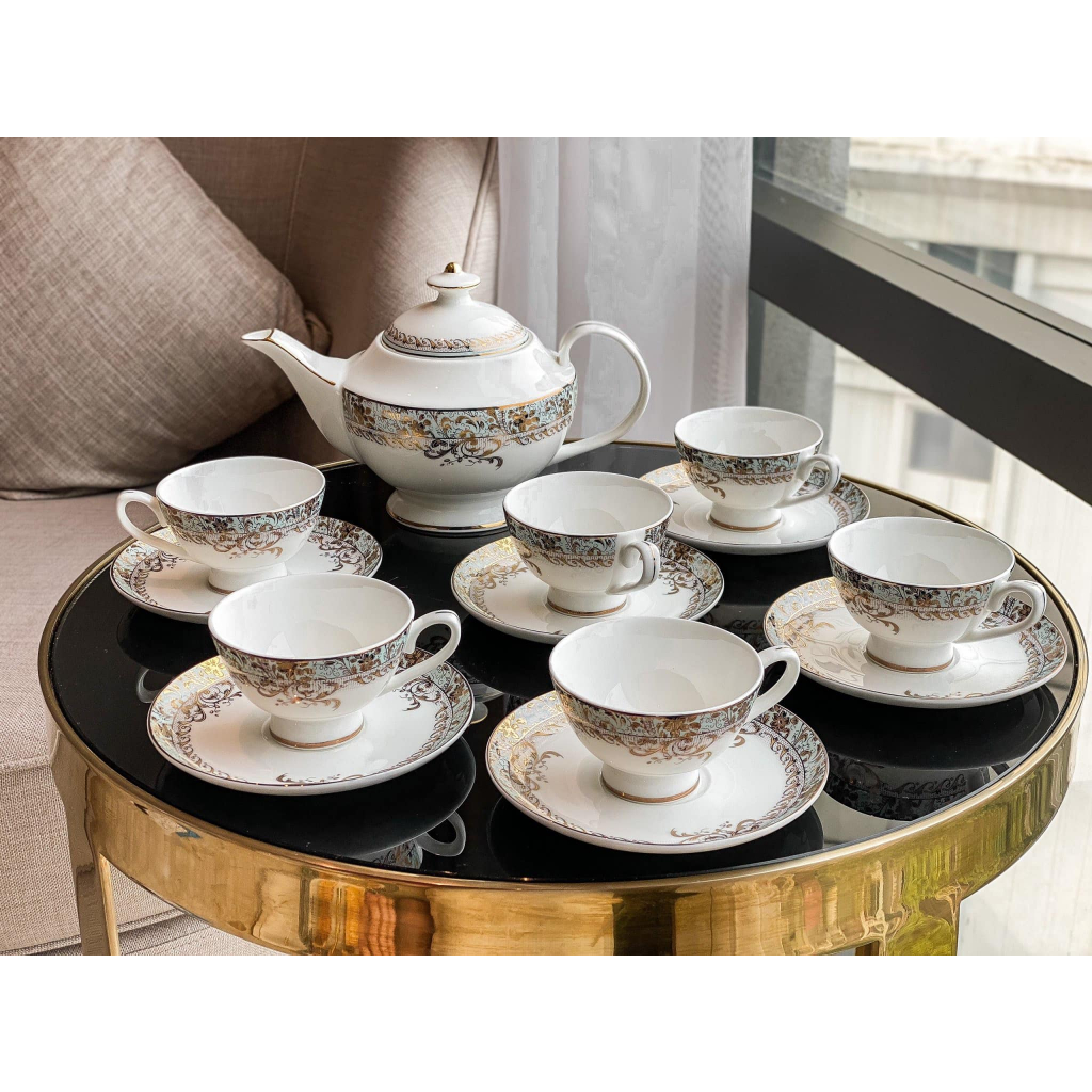 ấm chén trà sứ xương châu âu imperial